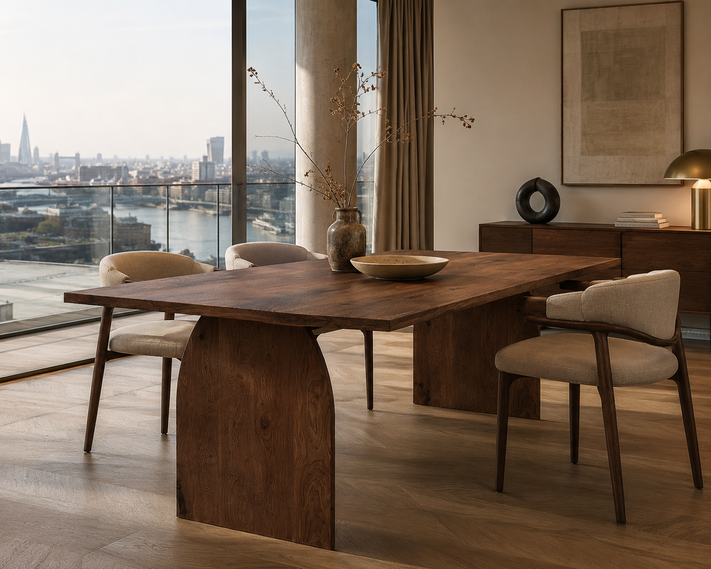 Linea dining table — Architectural rectangular dining tables